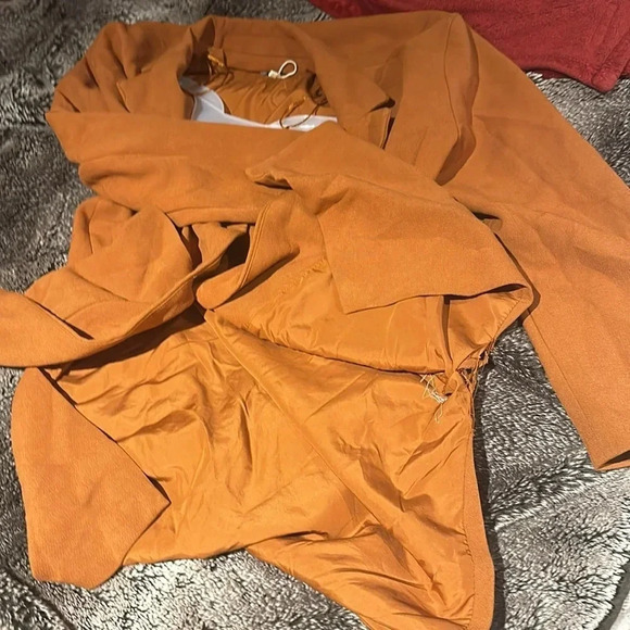 Bershka long cocoon coat Sz  2 - Picture 14 of 14